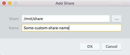 To add shares, click the Add button: The [ ] button opens a new pop-up window, which allows for