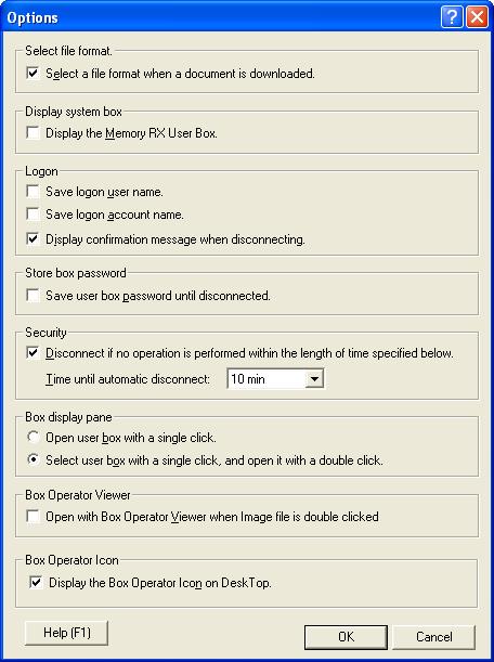 Other Operations 7 To specify the settings 1 On the [Box Operator] menu,