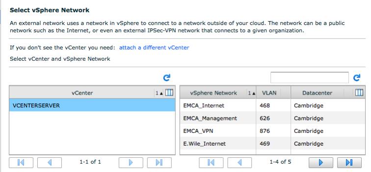 EXTERNAL NETWORKS: IN VMWARE VCLOUD DIRECTOR In VMware vcloud Director, create an external