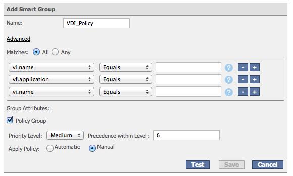 Tie vcenter and VM config attributes to Smart Group definitions Attributes are read real