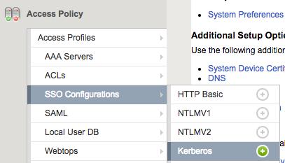 Setting up Kerberos Constrained Delegation (KCD) in BIG-IP APM If you are integrating a KCD app, you should now set up KCD in APM. 1. Open the F5 BIG-IP admin console. 2.