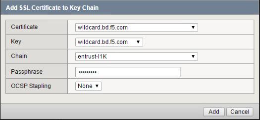 3. In the Add SSL Certificate to Key Chain dialog box complete the following. a.