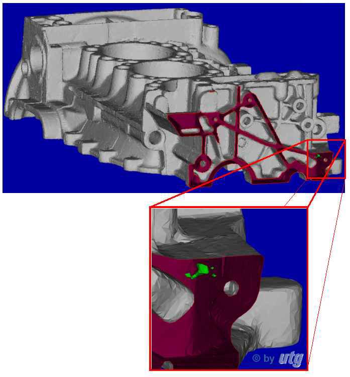 CT - applications NDT casting defect in