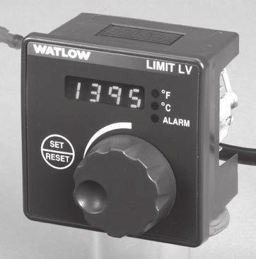 SERIES LV Watlow s family of microprocessor-based limit controllers provides an economical solution for applications requiring temperature limit control.