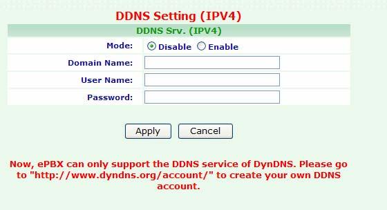 Cancel Click on the Cancel button to begin configuration this screen afresh. 3.3.3 DDNS Srv. (IPv4) To change your DDNS Setting (IPV4), click Network, and then click the DDNS Srv. (IPV4) table.