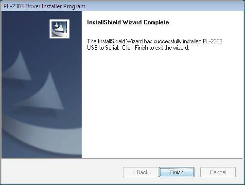 2. Please click Finish to complete the installation.