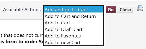 For a one-line requisition, click Add and go to Cart, then click Go. For this example, it will be a one-line cart.