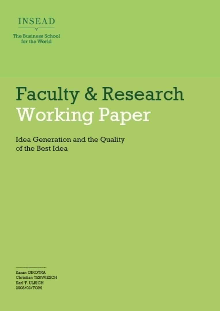 SSRN Working Papers Non-periodical content 25,000 scholarly working papers from Social Science Research Network (SSRN) Working papers provide cutting edge information in business trends months or