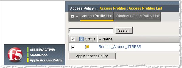 The access policy login page will reflect your changes, as illustrated next. 8.