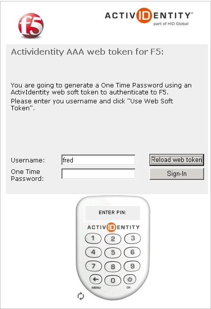ActivIdentity 4TRESS AAA Web Tokens and F5 APM Integration Handbook P 28 5.