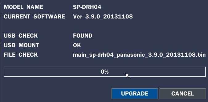 Please check the current firmware version and the firmware version which you want to upgrade.