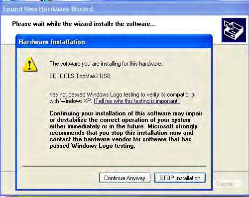 Note: In Windows2000, you need to choose specific location when