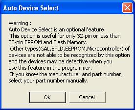 About Device ID and Auto Select on EE Tools programmers Most of the devices have their own manufacturer and device ID s in each programmable devices such as E(E)PROM / Flash Memory, PLD, and MCU.