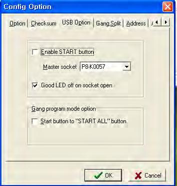 USB option / Good LED off on socket open This option enable the LED light will not blink after done an operation. So, user can recognize the empty socket is not being effective for any operation.