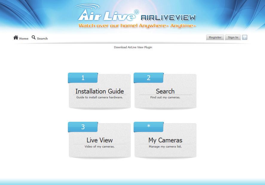 22 Internet Viewing by AirLive View Please go to http://www.airliveview.