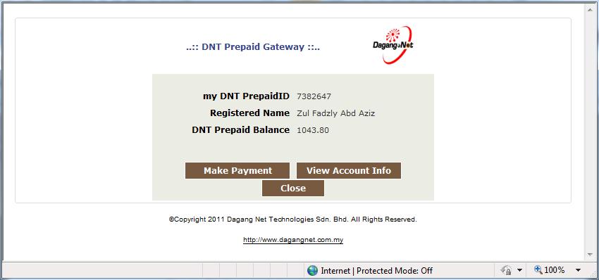 Click Make Payment to perform payment Diagram 5f Account Summary with Make Payment button 5.
