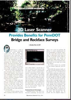 Static LiDAR AT PennDOT PennDOT was the first DOT to adopt the new technology in 1999 First big project was completed in 2000 Used