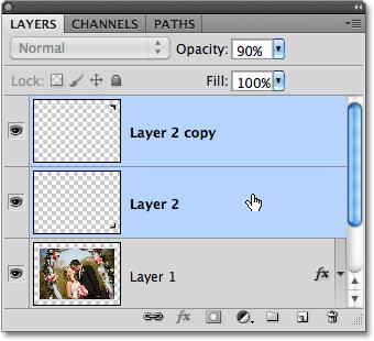 Select both photo mount layers.