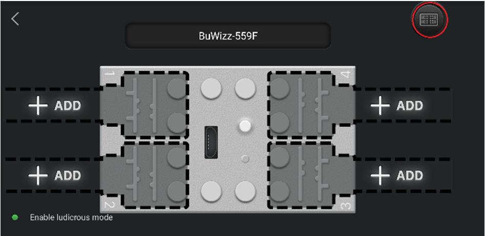 2x BuWizz Four sliders: 3x Vertical + 1x Horizontal Sliders, 1x BuWizz Trains: 4x Train slider, 4x (Light) ON/OFF Button, 4x BuWizz