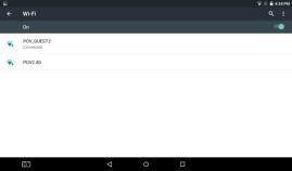 Point of View TAB-A1085-161 - Android 5.1 Tablet PC In the Wi-Fi content panel you can view the formerly used Wi-Fi networks and the Wi-Fi networks that have been detected by the tablet.