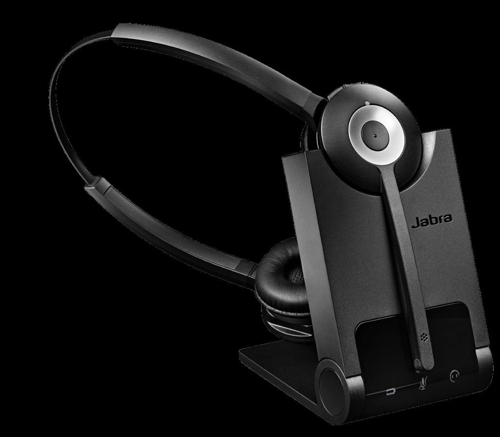 multiple phones directly on the headset 1 Protect calls with Jabra patented pairing and DECT Security certification Premium sound with up to 150 meters
