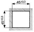 VALID MODE Dimensions Panel cutout, 4, pole rear base 4 00 Panelmounted