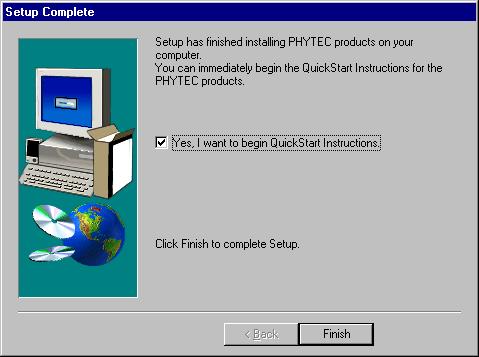 phycore-at91m55800a QuickStart Instructions After accepting the Welcome window and license agreement select the destination location for installation of the Development Tool Chain.