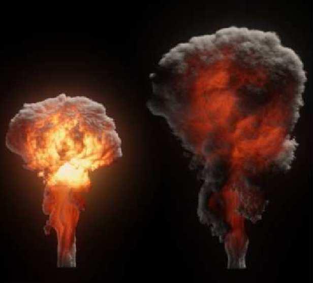 Teaser: Explosion Rendering Smoke Simulation For Large Scale