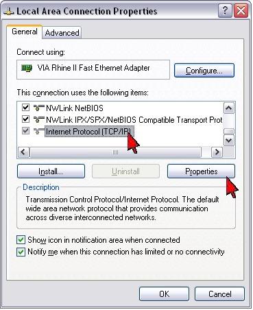 Highlight the Internet Protocol (TCP/IP) by