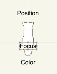 1. Activate the Focus Point tool in the Spotlight tool set. 2. Zoom in on the stage right side of the stage. 3. Click once, behind the lectern. 4. Name the focus point Right Lectern 7.
