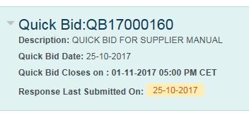 Finally, click on «Submit Response» to complete your bid