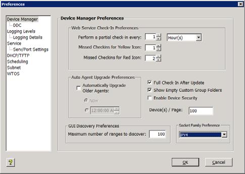Configuration Manager 99 Configuring Preferences 1.