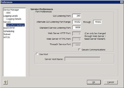 About WDM Security 155 Figure 138 Port Settings Preferences If an SSL port is configured on IIS, the Secure Communications check box will be checked, otherwise it will be unchecked.