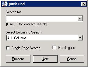 Device Manager 17 Using Quick Find Right-click any device name in the Device Manager view and select Quick Find to open and use the Quick Find dialog box.