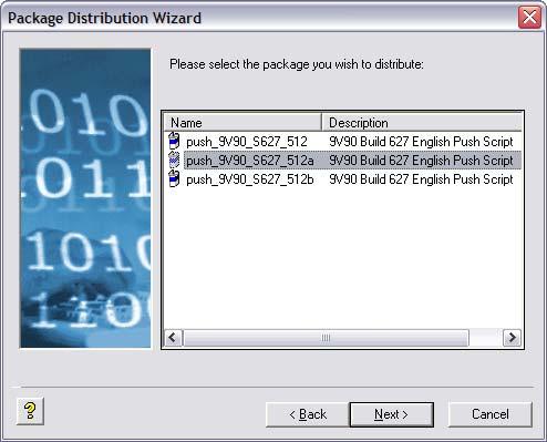 selected devices, and then select Package Distribution Wizard to open the Package Distribution Wizard. Figure 35 Package Category Selection 3.