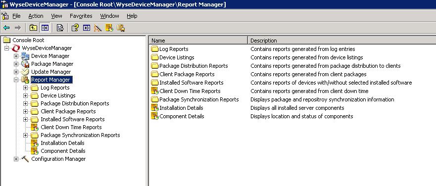 6 Report Manager This chapter describes how to create and manage WDM reports using the Administrator Console.