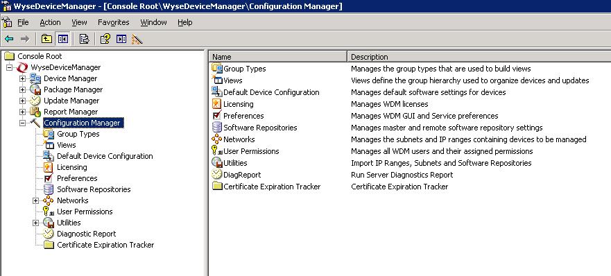 7 Configuration Manager This chapter describes how to perform routine WDM configuration management tasks using the Administrator Console.