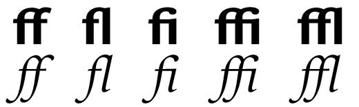 TYPOGRAPHY BASIC DESIGN Ligature Ligature is a typographical device that join two or three separate characters together to form a single unit.