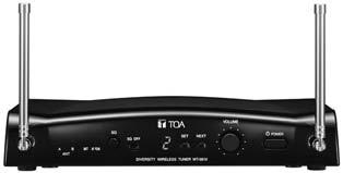 WT-5800 UHF Wireless Tuner WT-5805 UHF Wireless Tuner True Diversity Receiver Compact half-rack size Scanner function Transmitter battery status display True diversity reception Two detachable