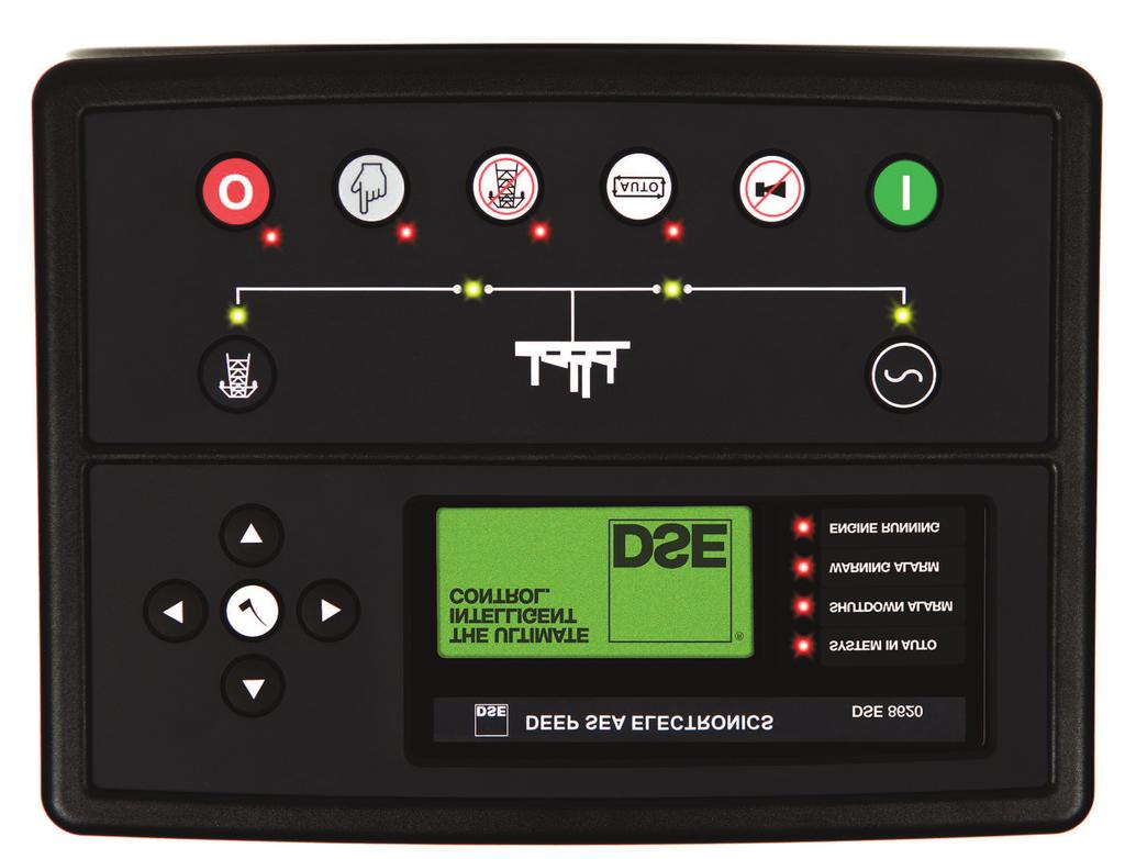 DSE DSE8620 SYNCHRONISING AUTO MAINS FAILURE CONTROL MODULE FEATURES SPECIFICATION DC SUPPLY CONTINUOUS VOLTAGE RATING 8 V to 35 V continuous CRANKING DROPOUTS Able to survive 0 V for 50 ms,