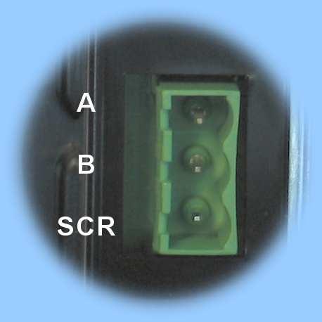 or direct equivalent. Location of RS485 connector 4.1.