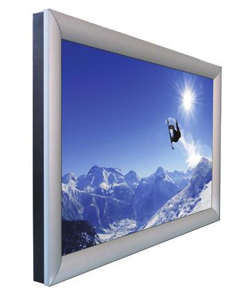 57 Sheet steel, RAL 9006 glare (aluminium white), safety glass TSG 4 mm, anti-glare, printed black passepartout (RAL 9005) with PCAP touch,10 touch points (next page) Aluminum bezel is a special