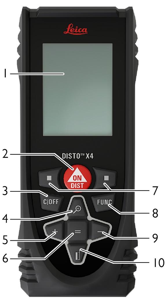 Overview Ov e rv ie w Components The Leica DISTO is a laser distance meter operating with a class 2 laser. See chapter Technical data for scope of use.
