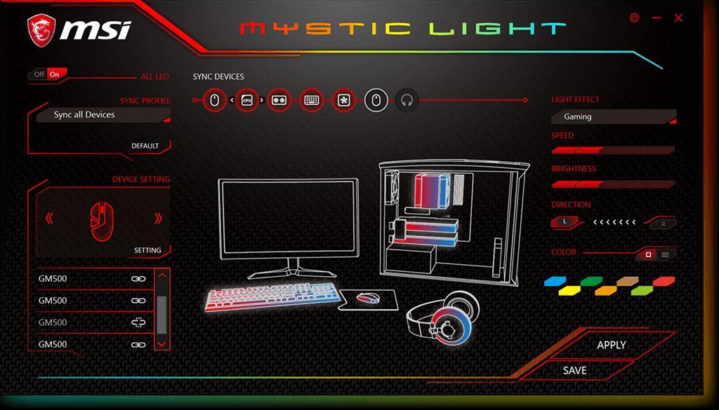 RGB Mystic Light Using MSI's