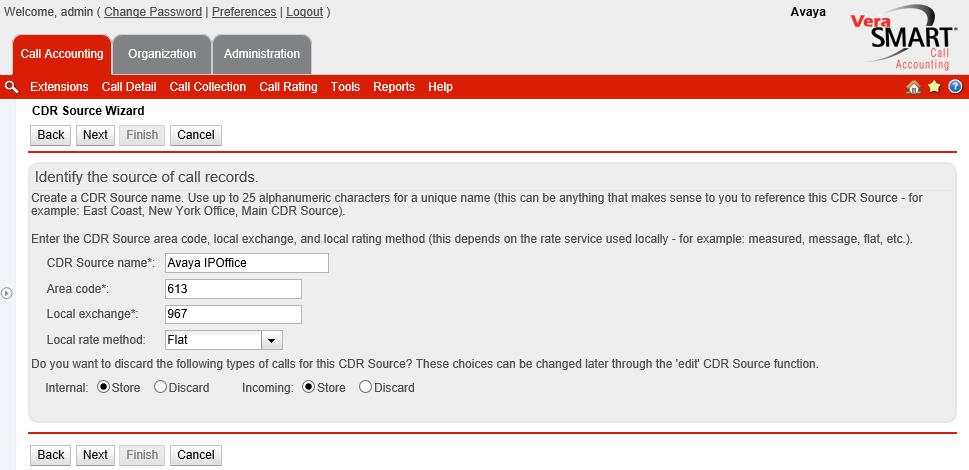 In the CDR Source Wizard window, provide needed