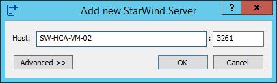 In case an alternative storage path is required for StarWind virtual disks, use the Add Device (advanced) menu item. Press the Yes button to configure the storage pool.