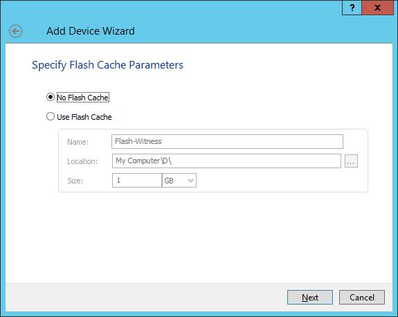 29. Define Flash Cache Parameters and size if necessary. Choose the SSD location in the wizard.