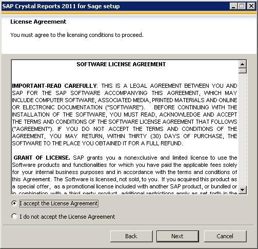 Select the I Accept the License Agreement option button, and then click the