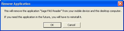 Make sure to select the reader program you want to remove.