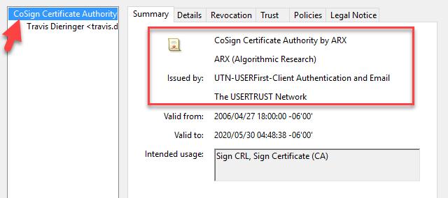 UTN-USERFirst-Client Authentication and Email o